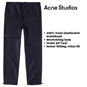 ACNE STUDIOS PACE WOOL TROUSER